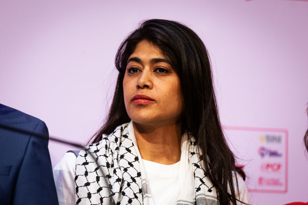 Rima Hassan, candidate for La France Insoumise at the