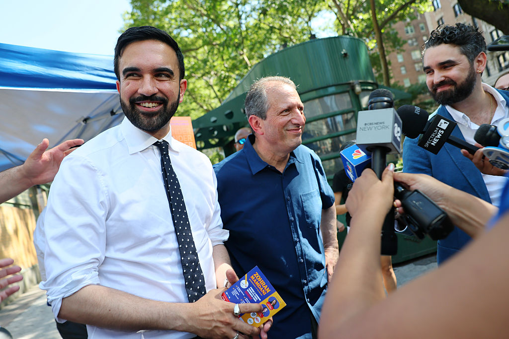Mayoral Candidate Zohran Mamdani Campaigns In NYC On Primary Day