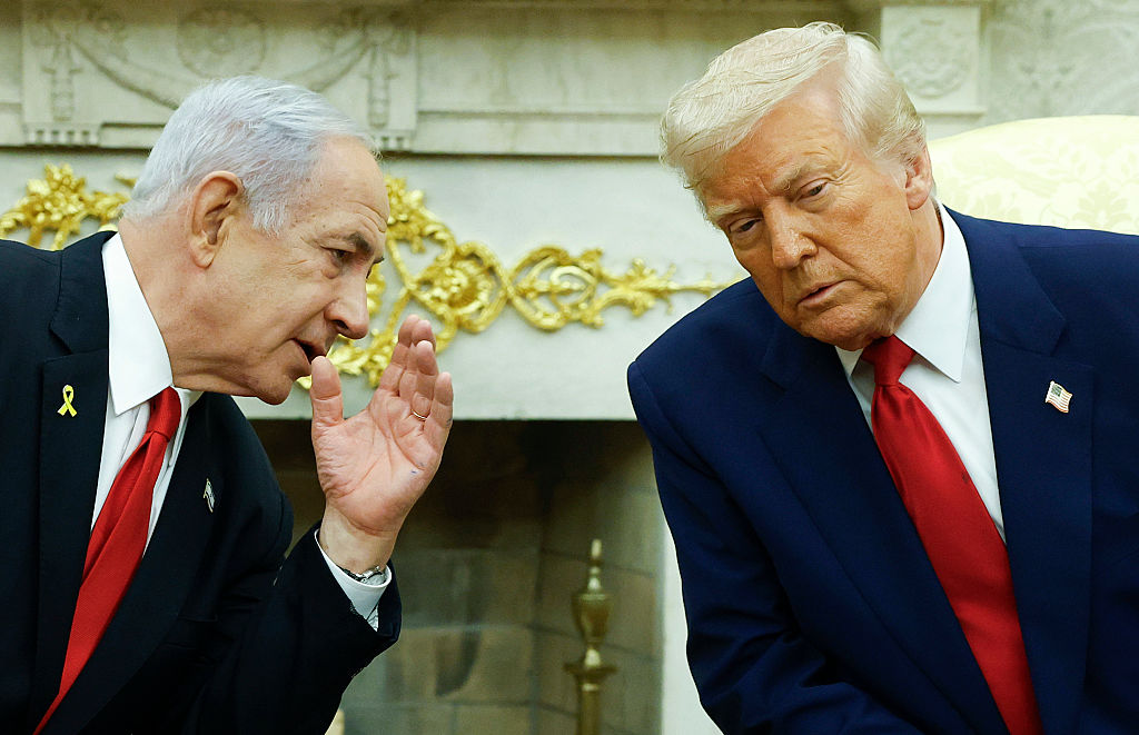 President Trump Meets With Visiting Israeli PM Netanyahu At The White House
