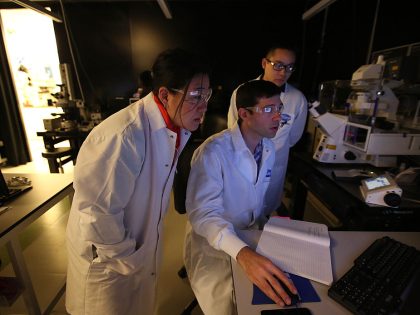 Pfizer Scientists In Lab In Cambridge, Mass.