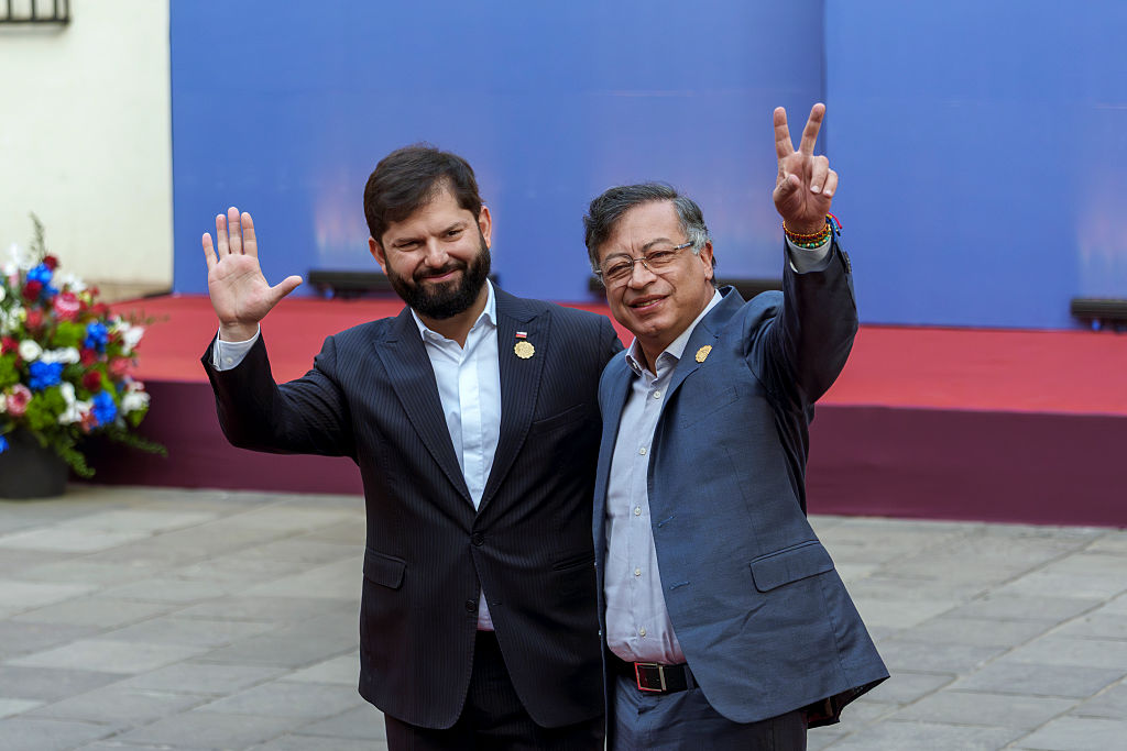 President Gabriel Boric Receives Leaders At The "Reunion De Alto Nivel: Democracia Siempre" Event In Santiago