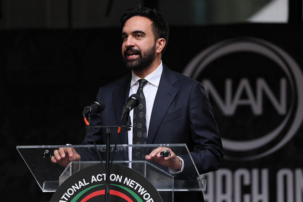 National Action Network Holds March To Wall Street In Protest Against President Trump's Policies