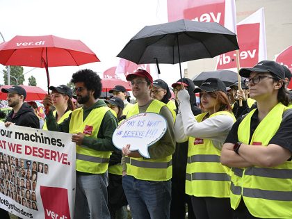 TikTok employees who were laid off stage a protest in Berlin