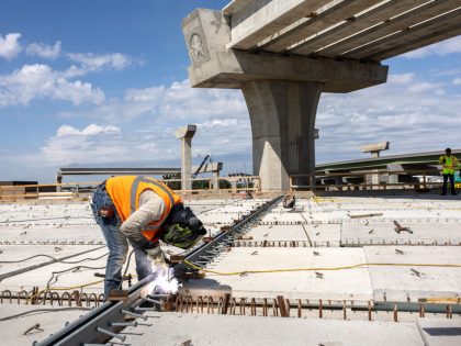 Major Highway Infrastructure Project Built At Former Site Of Cowboys Stadium