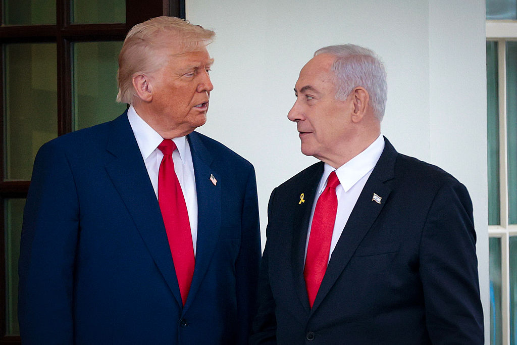President Trump Meets With Visiting Israeli PM Netanyahu At The White House