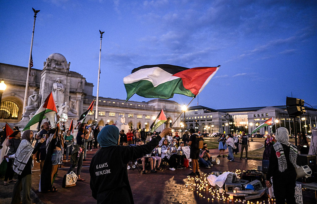Protest in Washington against Gaza attacks