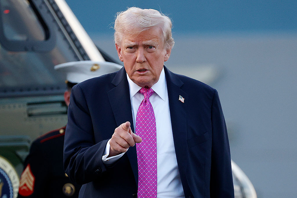 President Trump Departs Morristown Airport En Route To Washington, DC