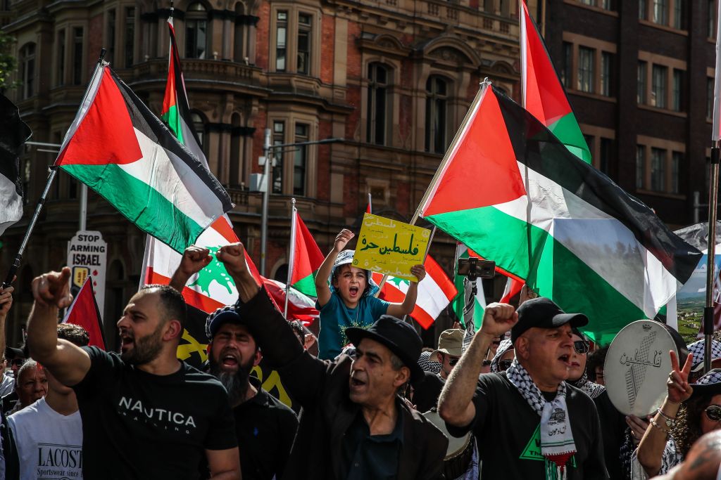 Pro-Palestinian Supporters Amass For Protest And Vigil In Australian Cities