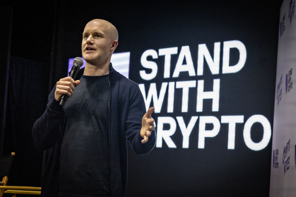 Nonprofit Stand With Crypto, which was set up by the cryptocurrency company Coinbase, holds a get-out-the-vote rally in Hollywood, featuring the rapper Nas