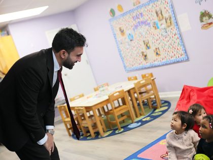 New York City Mayor-Elect Zohran Mamdani Visits Childcare Center In Manhattan