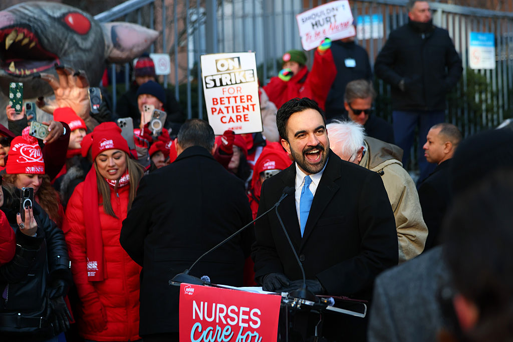 NYC Mayor Mamdani And Sen. Bernie Sanders Join New York Nurses On Picket Line