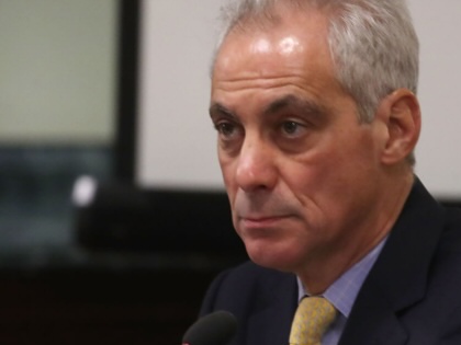 Rahm Emanuel participates in the US Conference of Mayors in Washington, DC, on January 24, 2018.