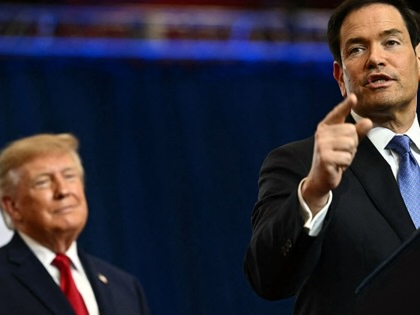 US Secretary of State Marco Rubio speaks during midterm campaign rally with US President Donald Trump at Lubbock Memorial Civic Center in Lubbock, Texas, on October 27, 2026.