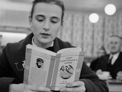 A young woman reading D. H. Lawrence's novel “Lady Chatterley’s Lover” in a café after a jury at the Old Bailey in London found the book not to be obscene, on November 7, 1960.