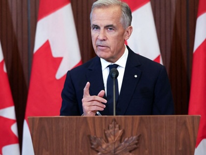 Canadian Prime Minister Mark Carney speaks at a press conference in Ottawa, Ontario, on August 22, 2026 after trade talks with the US collapsed.