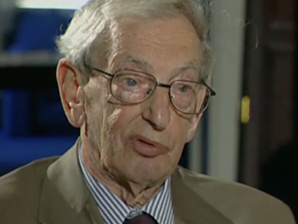 A still from an interview with Eric Hobsbawm on the BBC's program “Newsnight”