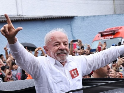 Luiz Inácio Lula Da Silva, incumbent president of Brazil, waves to supporters after casting his vote in the general election on October 25, 2026, in São Paulo, Brazil.