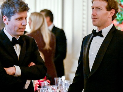 Sam Altman and Mark Zuckerberg attend a state dinner at the White House on September 24, 2026.