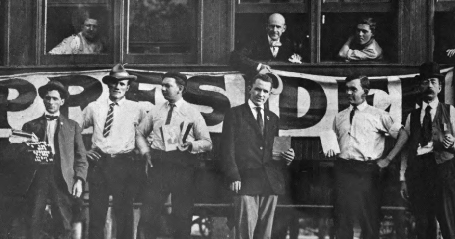 Eugene Debs during one of his presidential campaigns.