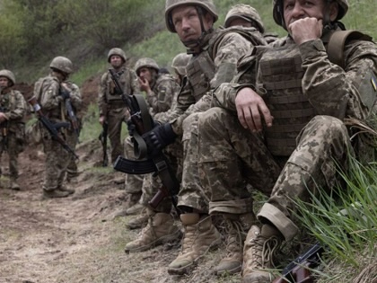 Newly recruited soldiers of Ukraine’s 159th Separate Mechanized Brigade take part in military exercises on May 14, 2026, in Kharkiv Oblast, Ukraine.