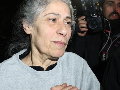 Popular Front for the Liberation of Palestine member and political prisoner Khalida Jarrar is greeted by well-wishers following her release from prison on January 20, 2025, in the occupied West Bank town of Beitunia.