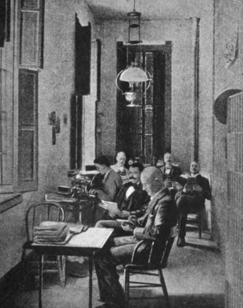 Debs and other ARU leaders in prison in Woodstock, Illinois, in 1895. (Railway Times)