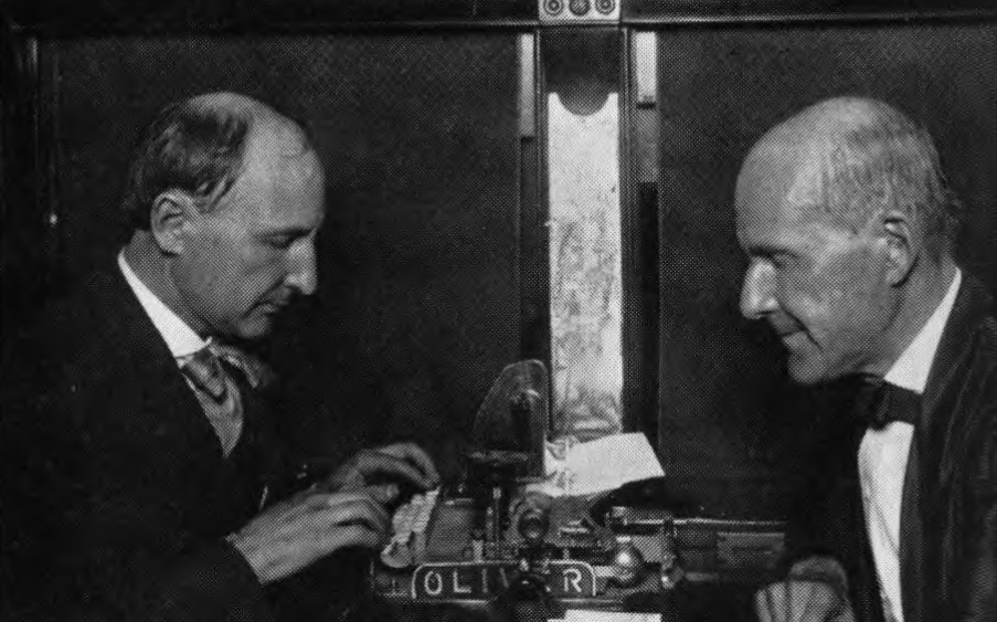 Theodore and Eugene Debs during the 1908 presidential campaign.