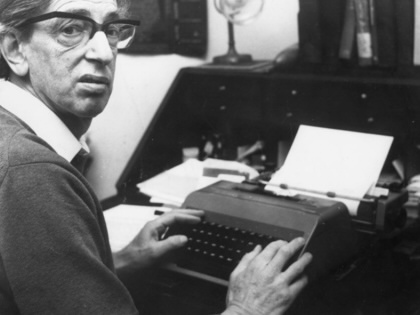 January 1976: British historian Eric Hobsbawm, author of 'The Age of Empire', 'The Age of Capital' and 'The Age of Revolution'.