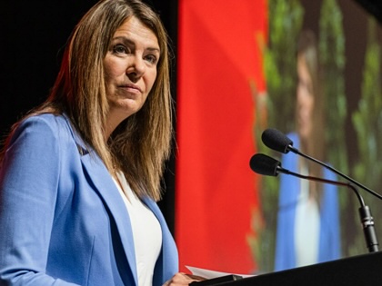 Danielle Smith, Alberta's premier, during the Alberta's Industrial Heartland Stakeholder (AIHA) conference in Edmonton, Alberta, Canada, on Thursday, Sept. 10, 2026.