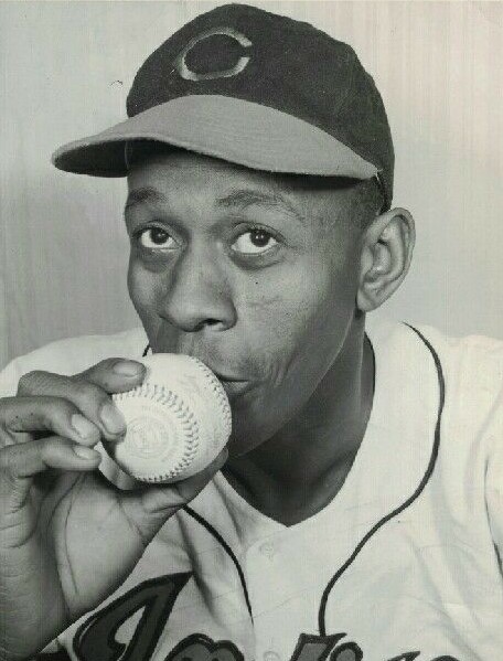A 1947 photograph of pitcher Satchel Paige