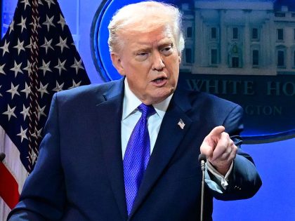 US President Donald Trump speaks regarding Supreme Court's ruling striking down his tariffs