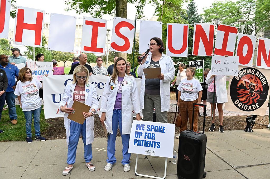 Cleveland Doctors, Allies, and Elected Officials Protest Firing of University Hospitals Pediatricians for Advocating for Doctors' Rights, Patient Care