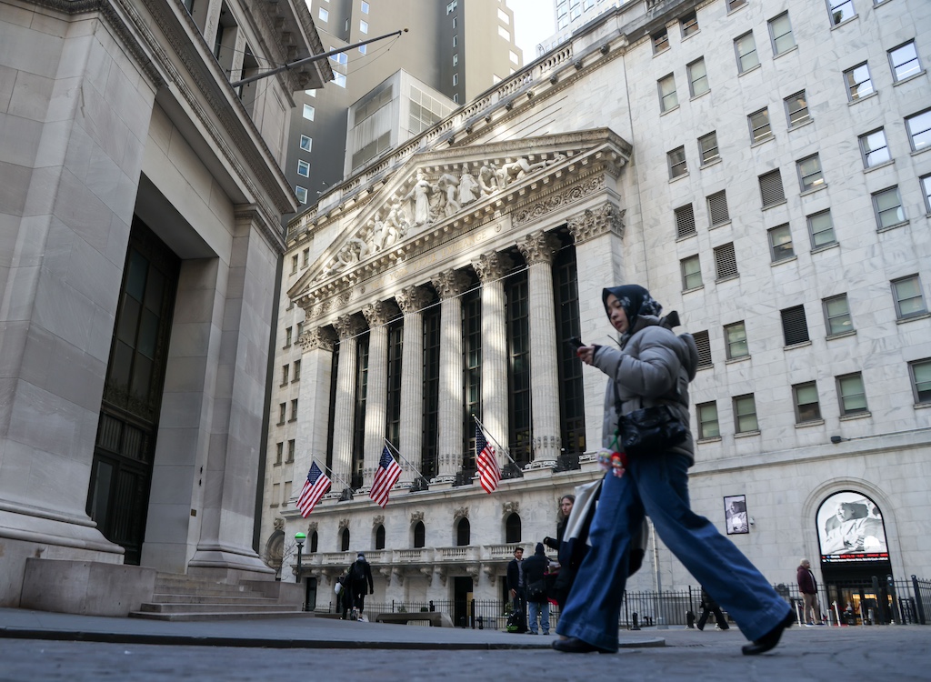 Traders At The New York Stock Exchange As Stocks, Bonds, Dollar Get Hit Amid US-Europe Clash