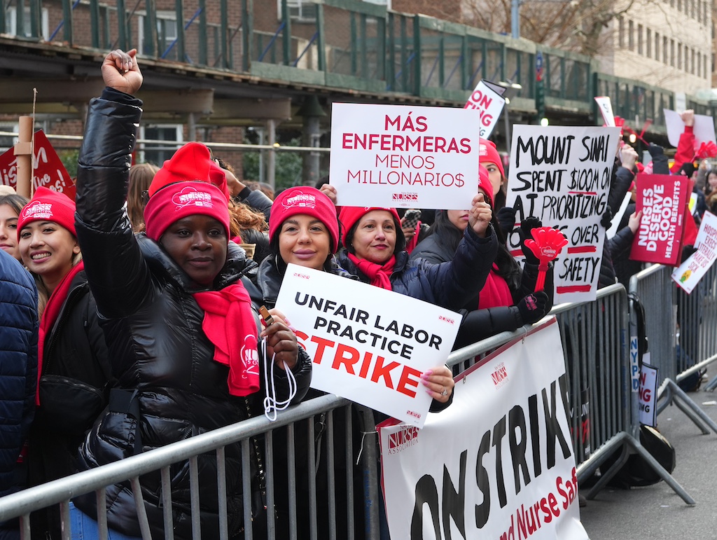 Nurses Strike Enters Second Day In New York