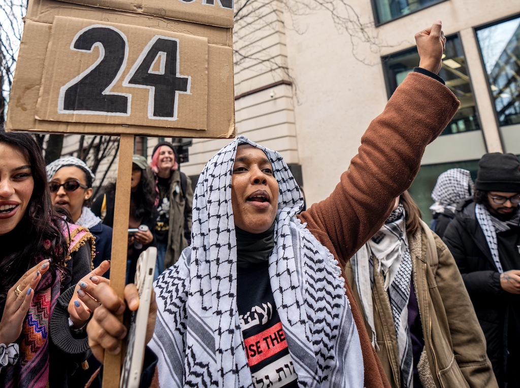 Activist supporters of the Palestine Action Filton 24