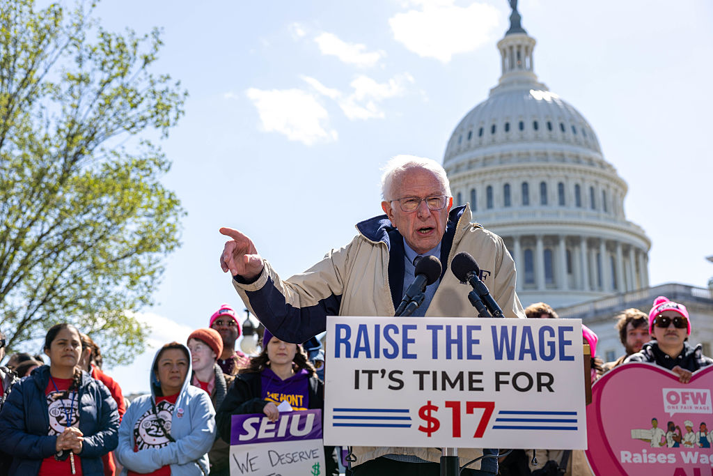 Press Conference To Reintroduce The Raise The Wage Act