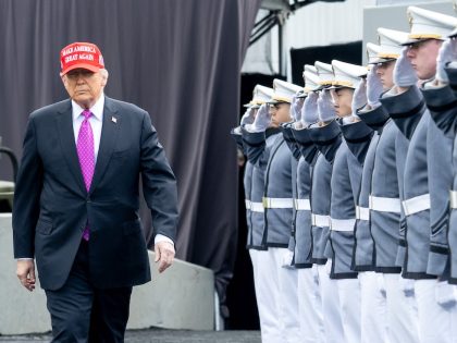 TOPSHOT-US-POLITICS-TRUMP-MILITARY