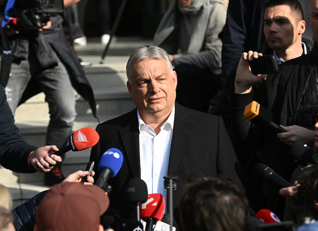 PM Viktor Orban Casts His Ballot In The Hungarian General Election