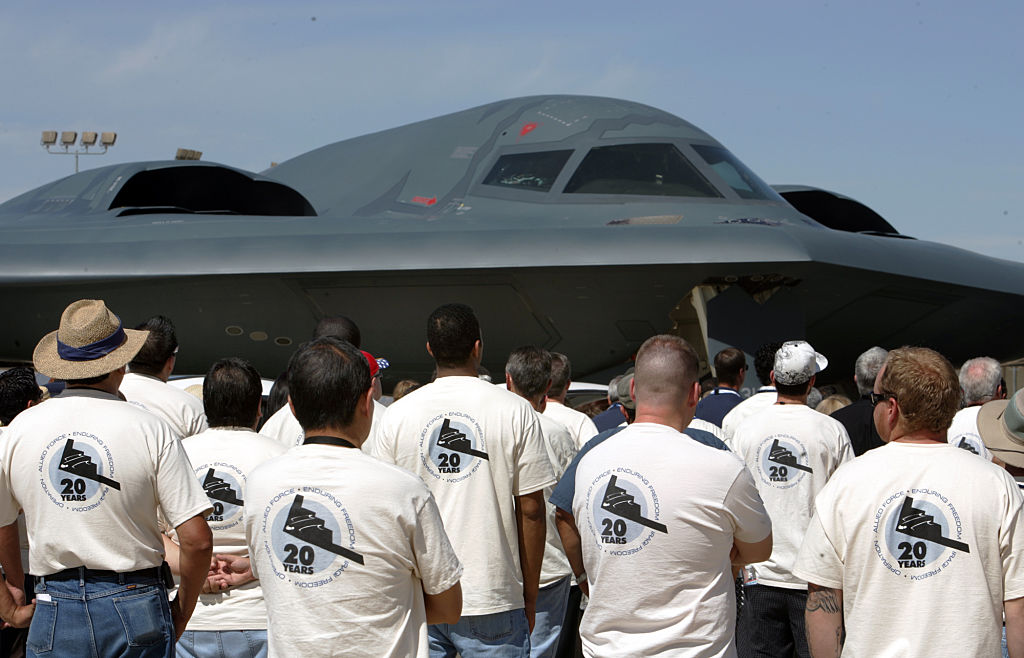 Military spending increases are unlikely to translate into broad gains for American workers. (Lawrence K. Ho / Los Angeles Times via Getty Images)