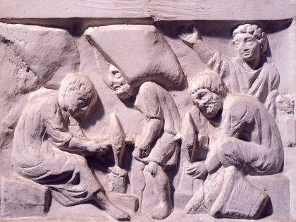 Relief depicting stonemasons