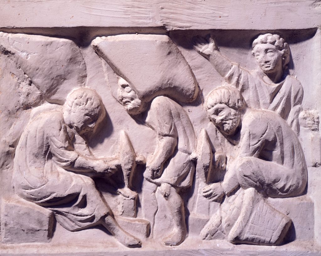 Relief depicting stonemasons
