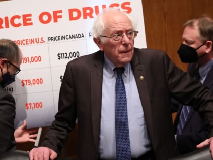 Sen. Bernie Sanders (I-VT), then chairman of the Senate Health, Education, Labor, and Pensions Committee, presides over a hearing on prescription drug costs at the Dirksen Senate Office Building on February 8, 2024, in Washington, DC.