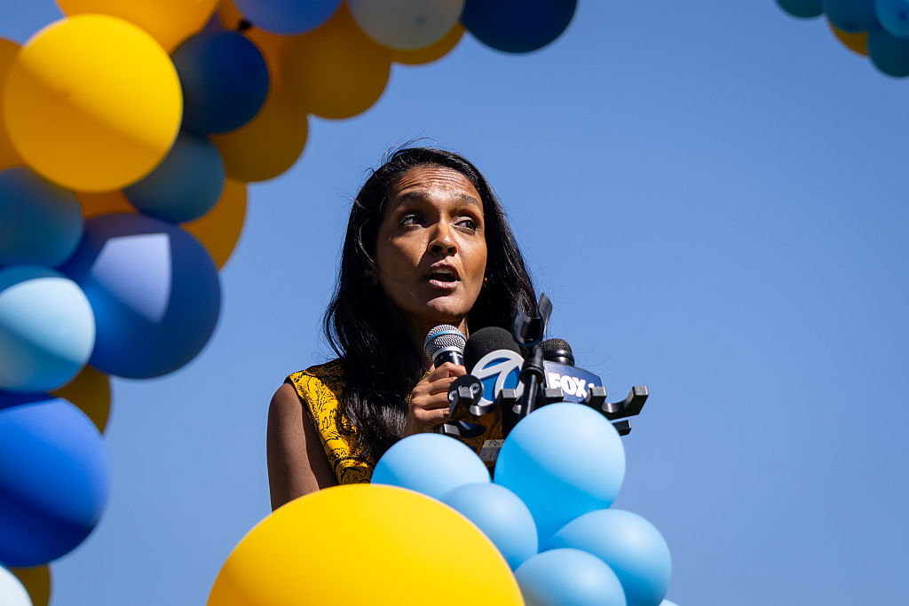 City Councilmember Nithya Raman holds a kickoff for her mayoral campaign in Sherman Oaks
