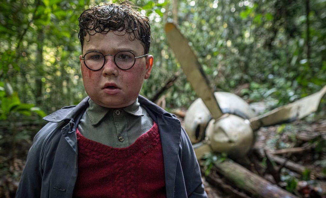 David McKenna as Piggy in the new Netflix “Lord of the Flies” adaptation.