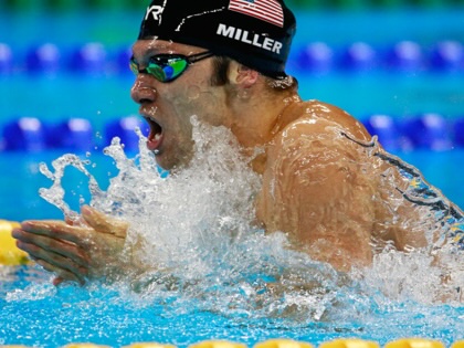 American swimmer Cody Miller competes in the 2016 Summer Olympics in Rio de Janeiro. 