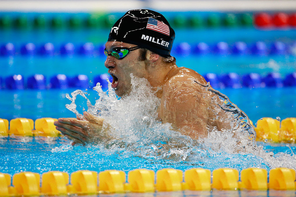 American swimmer Cody Miller competes in the 2016 Summer Olympics in Rio de Janeiro. 