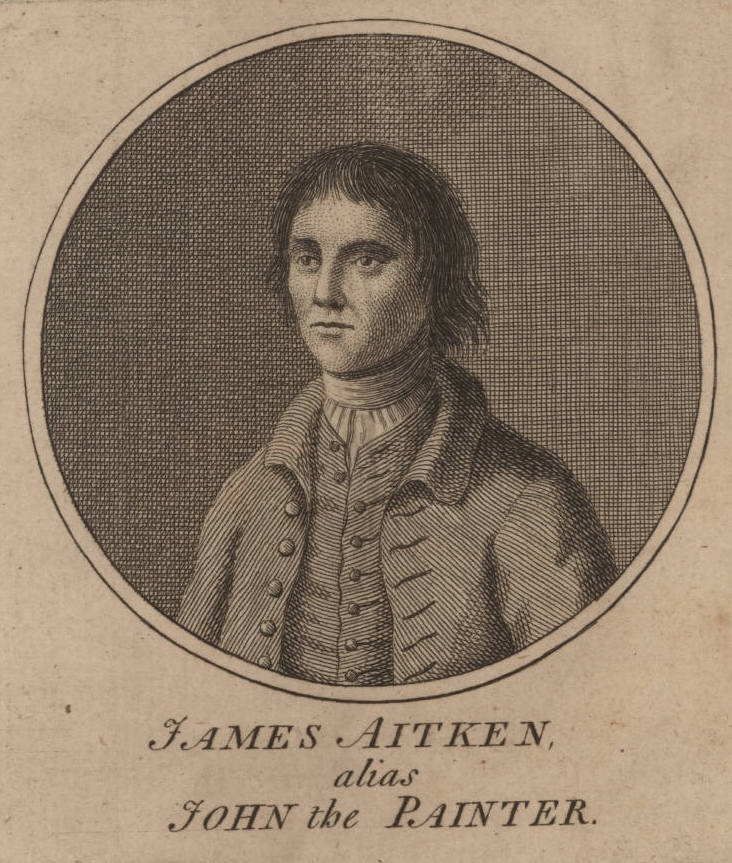 Portrait of James Aitken, British revolutionary