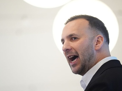 Green Party leader Zack Polanski delivers a keynote speech in London at the New Economics Foundation.
