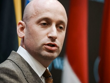 White House Deputy Chief of Staff for Policy Stephen Miller speaks during the inaugural Americas Counter Cartel Conference at the US Southern Command (SOUTHCOM) headquarters in Doral, Florida, on March 5, 2026.
