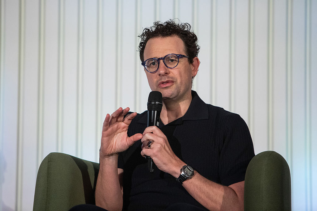 Anthropic CEO Dario Amodei speaks at a company  event in Bengaluru, India. 